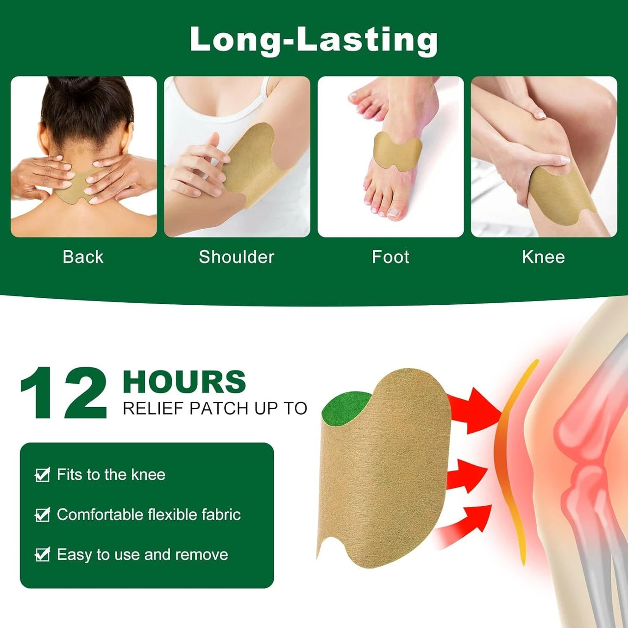 Herbal Knee Patch Extract Joint Ache Pain - Pack Of 10