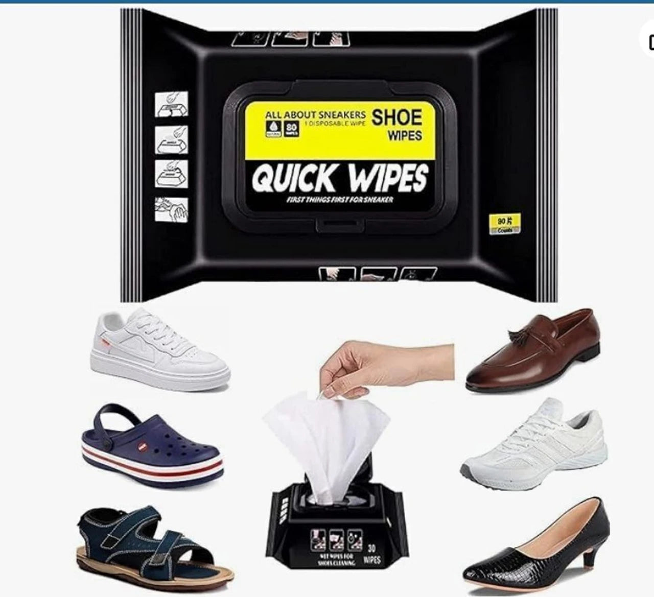 Shoe Sneaker Wipes Cleaner (Pack Of 2)