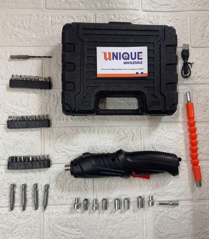 Metal Electric Screwdriver with 46 pcs Screwdriver Bit Set