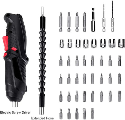 Metal Electric Screwdriver with 46 pcs Screwdriver Bit Set