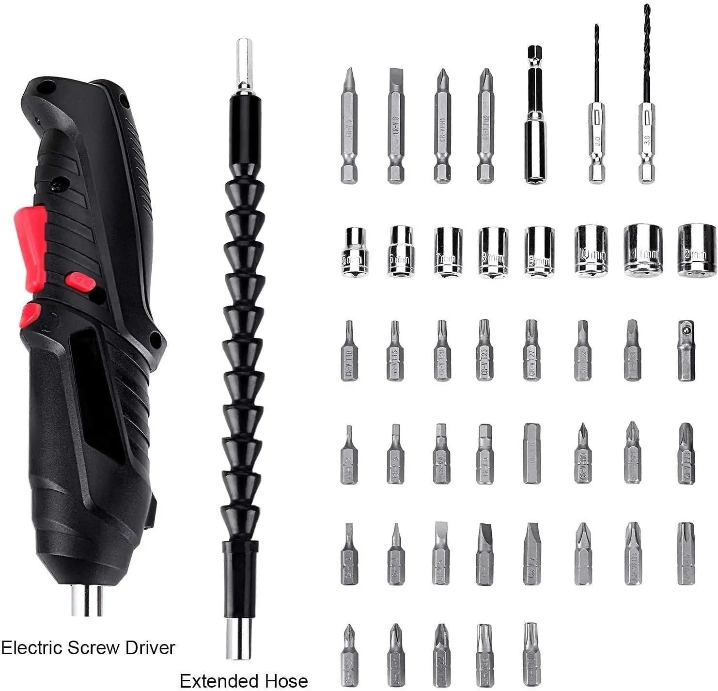Metal Electric Screwdriver with 46 pcs Screwdriver Bit Set
