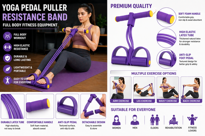 Yoga Pedal Puller Resistance Band – Full Body Fitness Equipment
