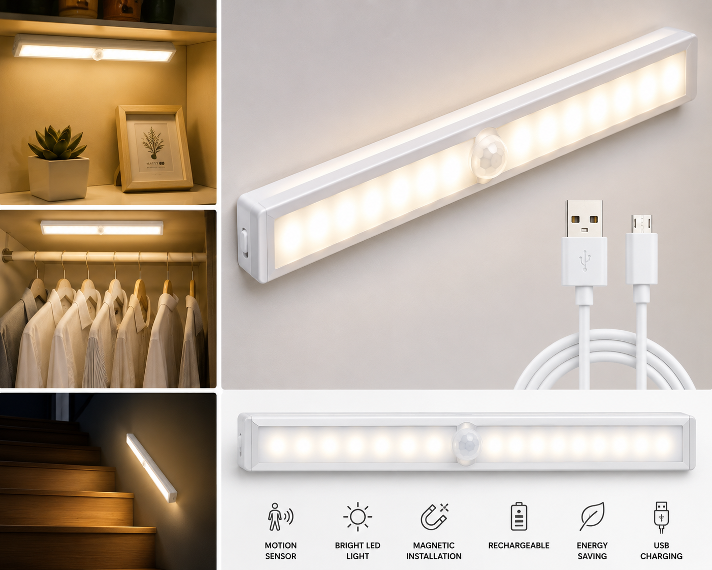Wireless Induction Lamp With Charging Cable