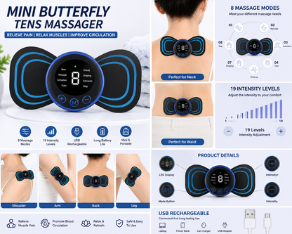 Mini Butterfly TENS Massager