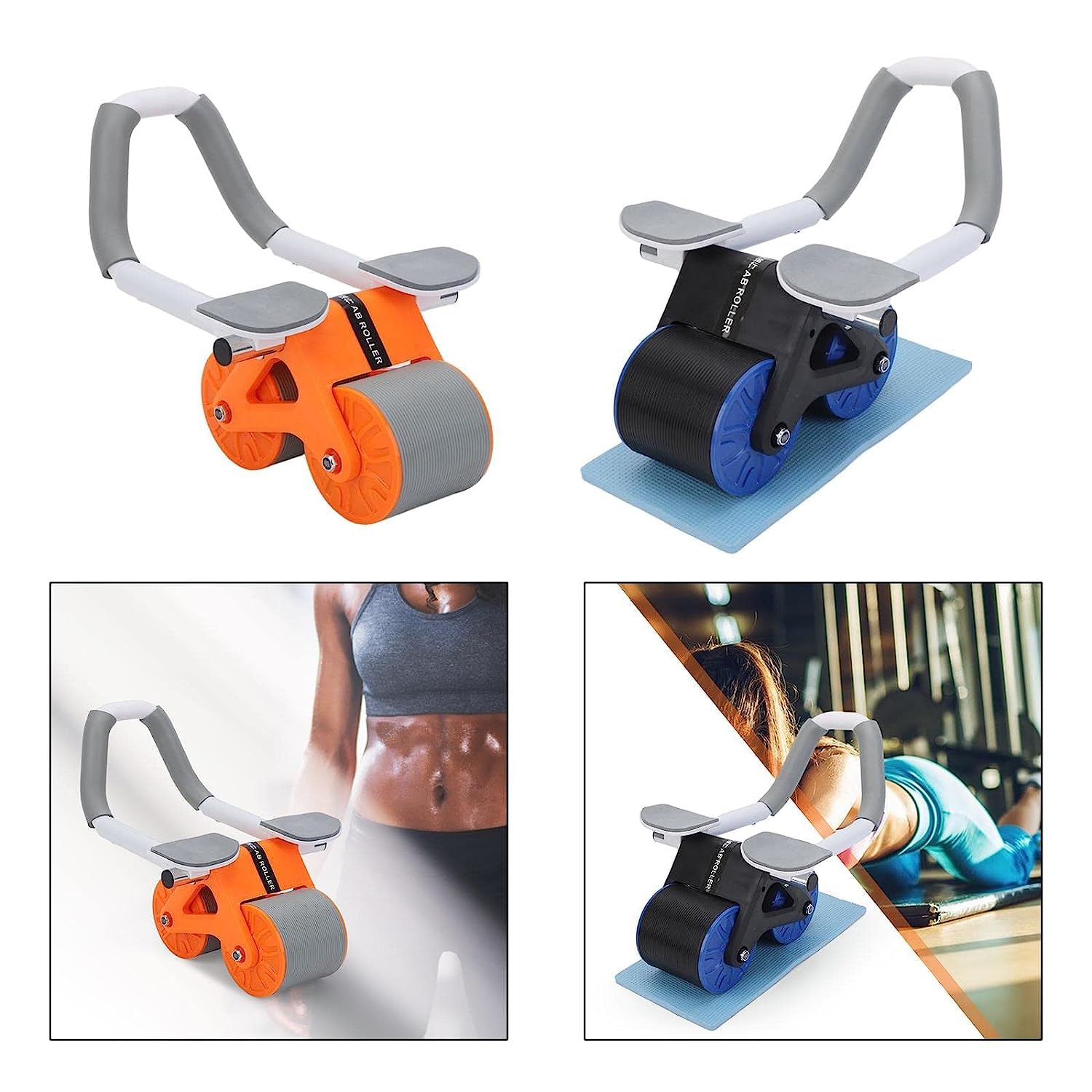 Double Wheel Ab Roller Equipment for Core Workout for Home Gym Fitness, Yoga & Pilates Exercises